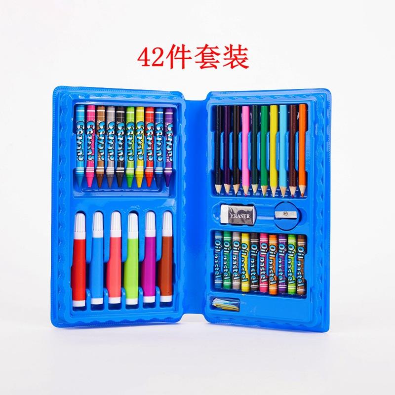 Children Watercolor Pen Painting Kit Wholesale Children Primary School Students Learning Painting Watercolor Brush Wax Crayon Oil Pastels details Picture