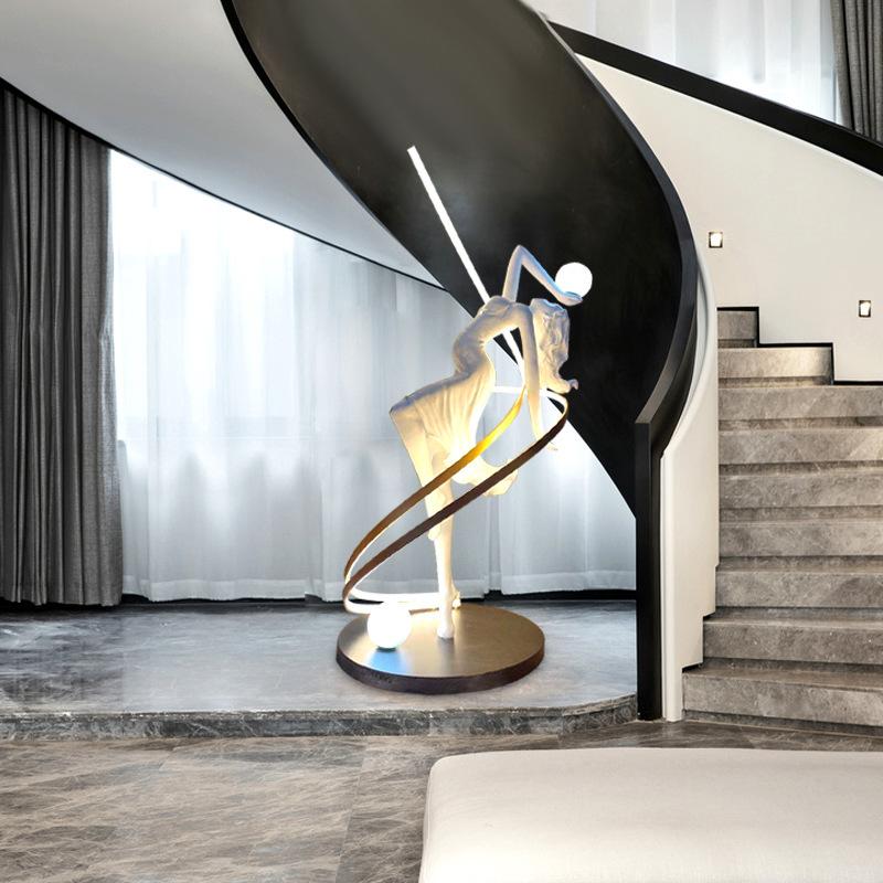 Humanoid Art Floor mp Creative Designer Hotel Club Sales Department rge FRP Goddess Sculptured Ornaments Specification drawing