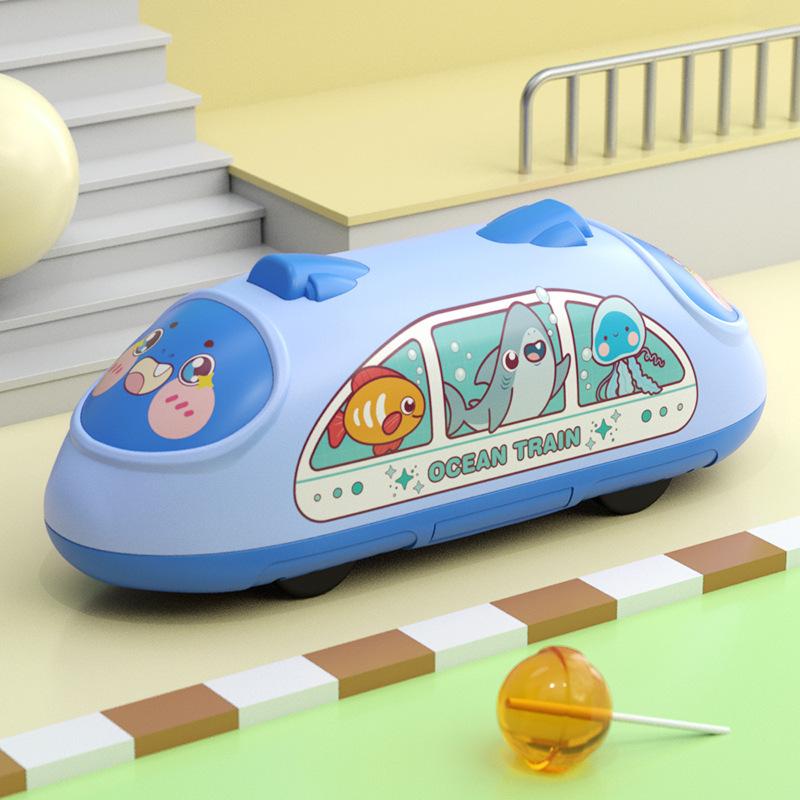car toy boy's high-speed train two-way warrior train children's car inertia toy 1-3 years old baby details Picture