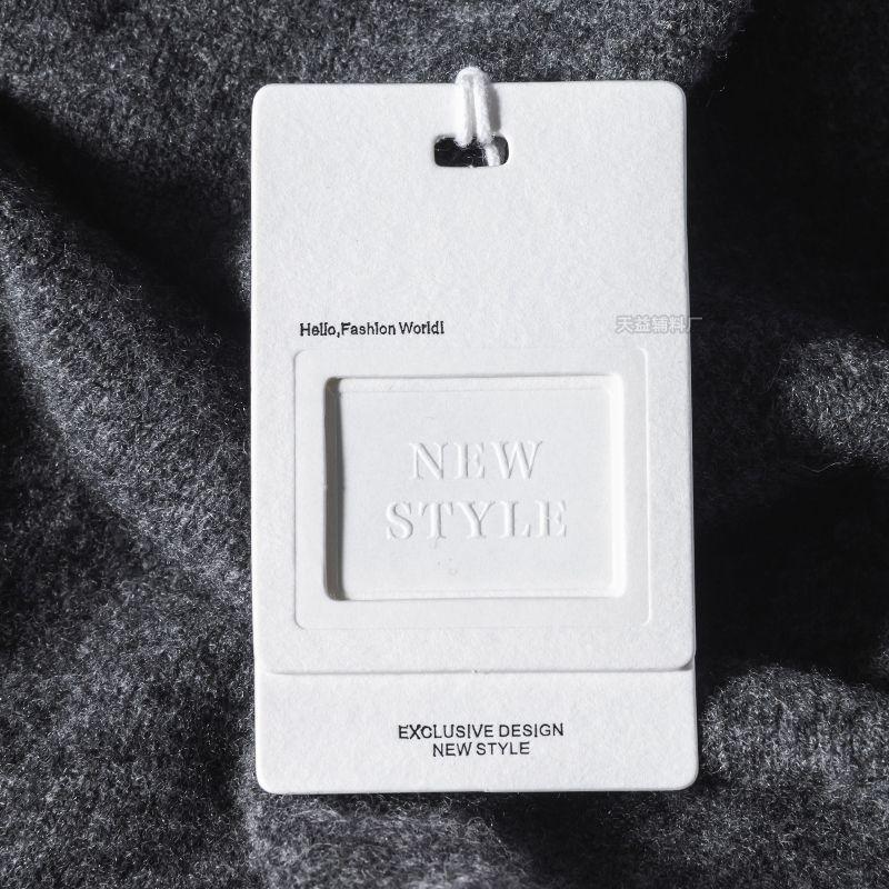 clothing tag custom trademark design fashion men's and women's clothing label making fashion brand cotton cardboard clothes listing Specification drawing