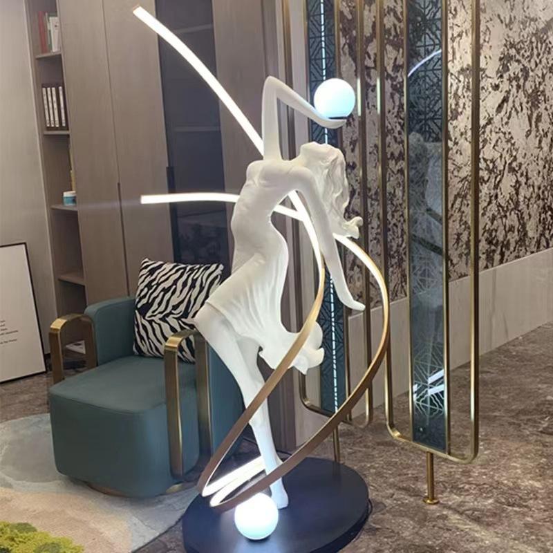 Humanoid Art Floor mp Creative Designer Hotel Club Sales Department rge FRP Goddess Sculptured Ornaments Application Scenario