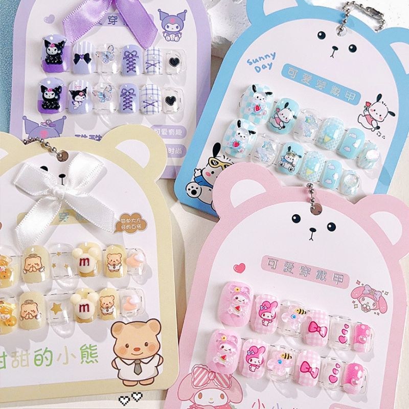 卡通木珠/珠子项链/儿童穿戴甲/扎染/女孩指甲贴片细节图