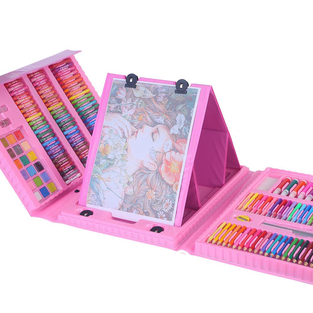 208-Piece Brush Set Watercolor Pen Crayon Oil Wax Stick Children's Set Factory Direct Sales Opening Ceremony Item Picture