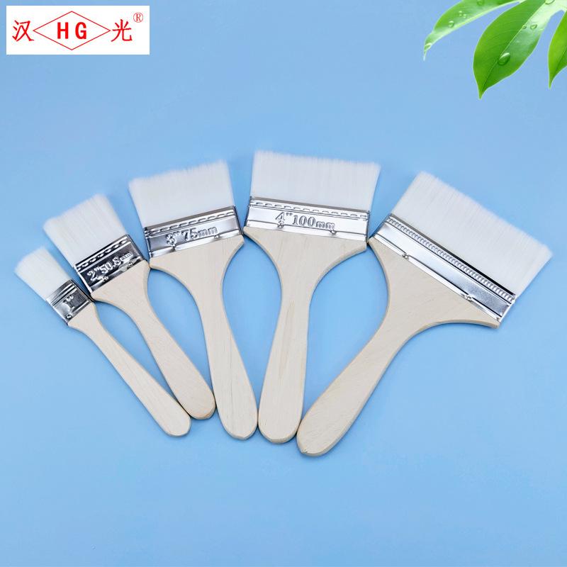 water wire brush factory wholesale water-based paint special brush soft brush wood wax oil latex paint water-based wool brush details Picture