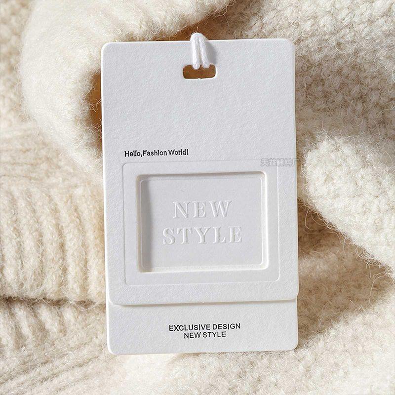 clothing tag custom trademark design fashion men's and women's clothing label making fashion brand cotton cardboard clothes listing Application Scenario