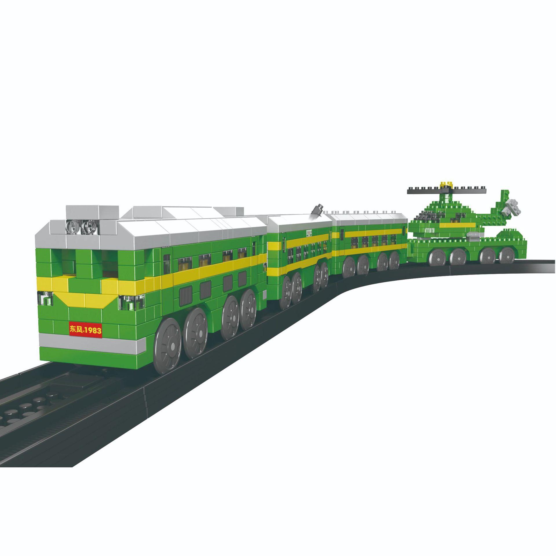 jike building blocks city track electric train high-speed train track model children educational assembly electric toys Item Picture