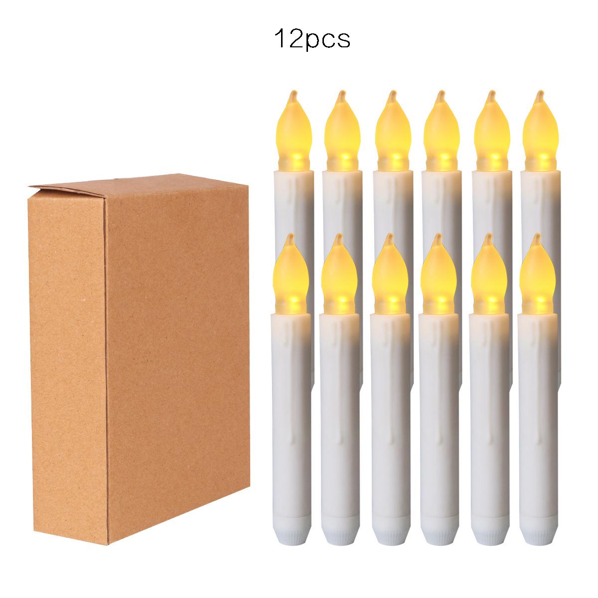 factory wholesale home decoration led electronic candle wedding long brush holder wax halloween candle decoration long candle Item Picture