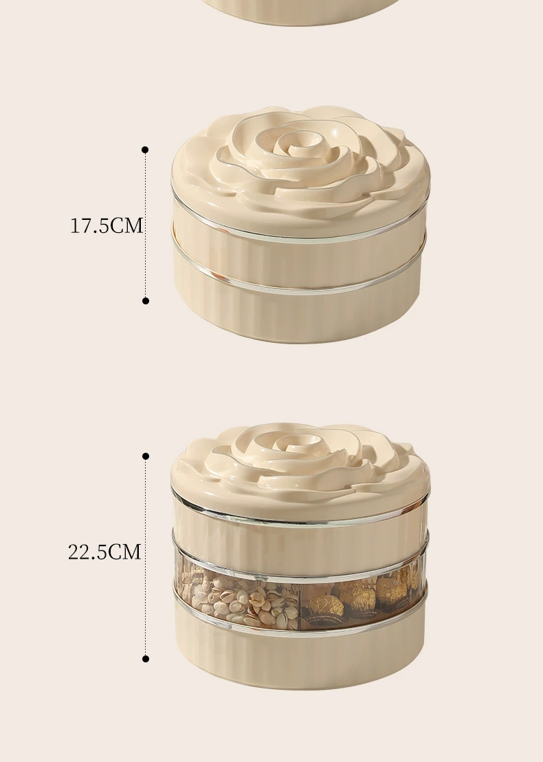 L69-LQW22027 Single-layer rose candy box Household living room coffee table multi-layer nut snack tray undefined