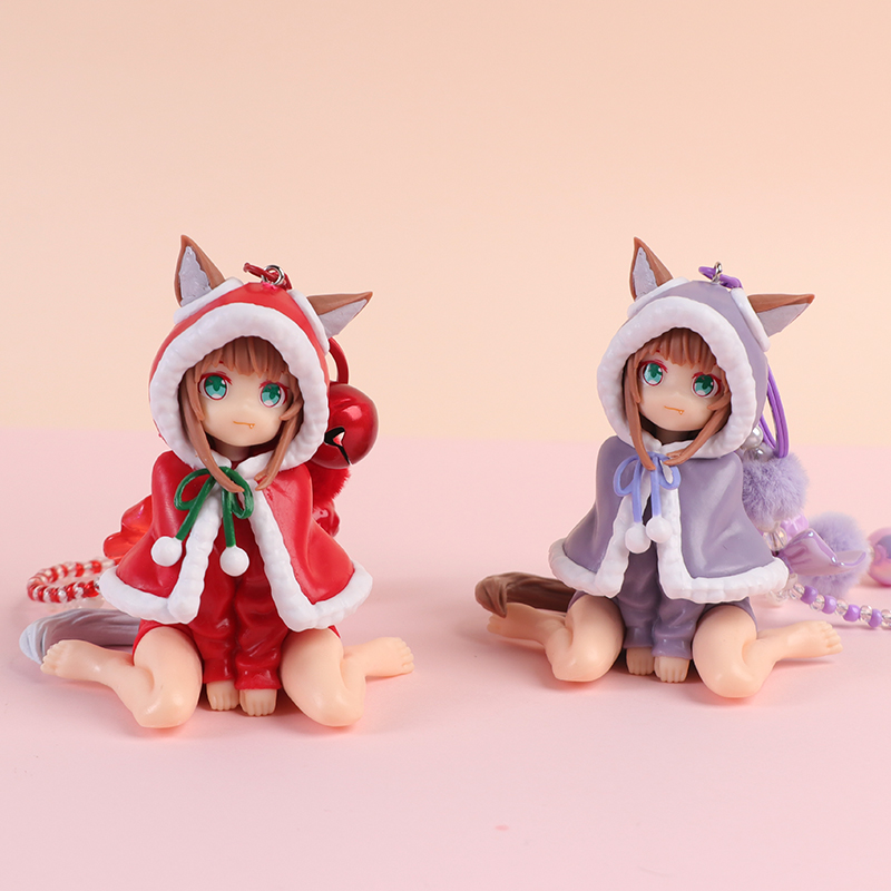 Wholesale distribution of soybean powder, sitting and eating fish cat girl, sitting posture with face swap, beautiful girl figurine, figurine, model figurine Application Scenario