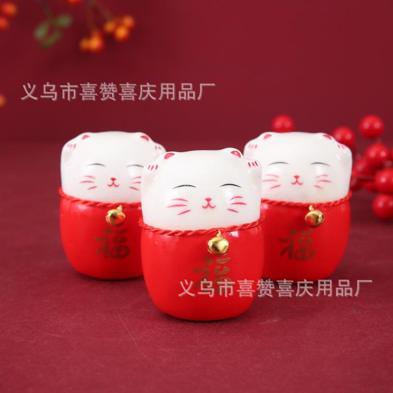 Lucky Cat Wholesale Amass Fortunes God of Wealth Blessing Bucket Decoration New Year Festival Diy Foam Material Package details Picture