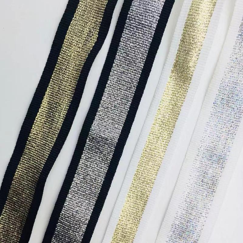 zhengfa in stock colorful onion ribbon wholesale gold silk stripe braid women's sandals accessories decoration ribbon Specification drawing
