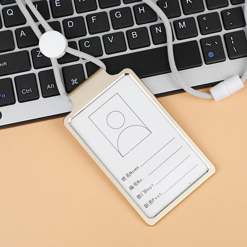 work card chest card cover lanyard id card holder making bus card holder metal alloy id card holder