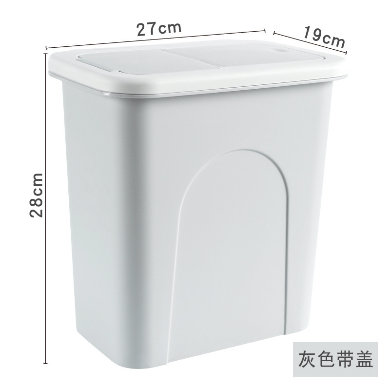 W71-6004 Kitchen sliding lid trash can hanging vegetable peel Kitchen garbage collection pail Large trash basket undefined