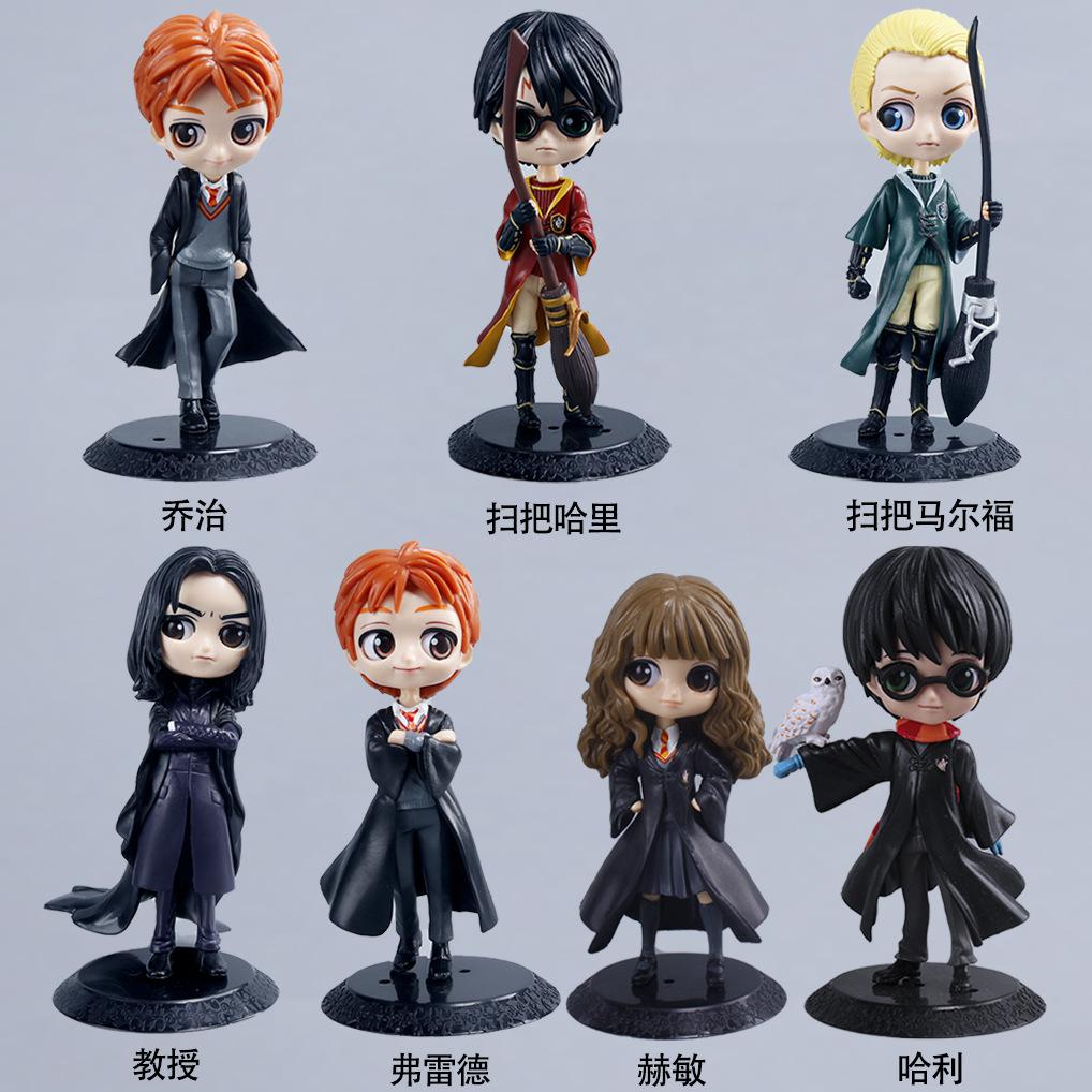 pvc magic academy harry potter peripheral harry potter george broom harry malfoy garage kits ornaments wholesale