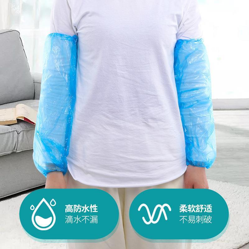 factory in stock straight hair 100 pcs disposable plastic pe cuff dust-proof and oil-proof household cleaning oversleeve Application Scenario