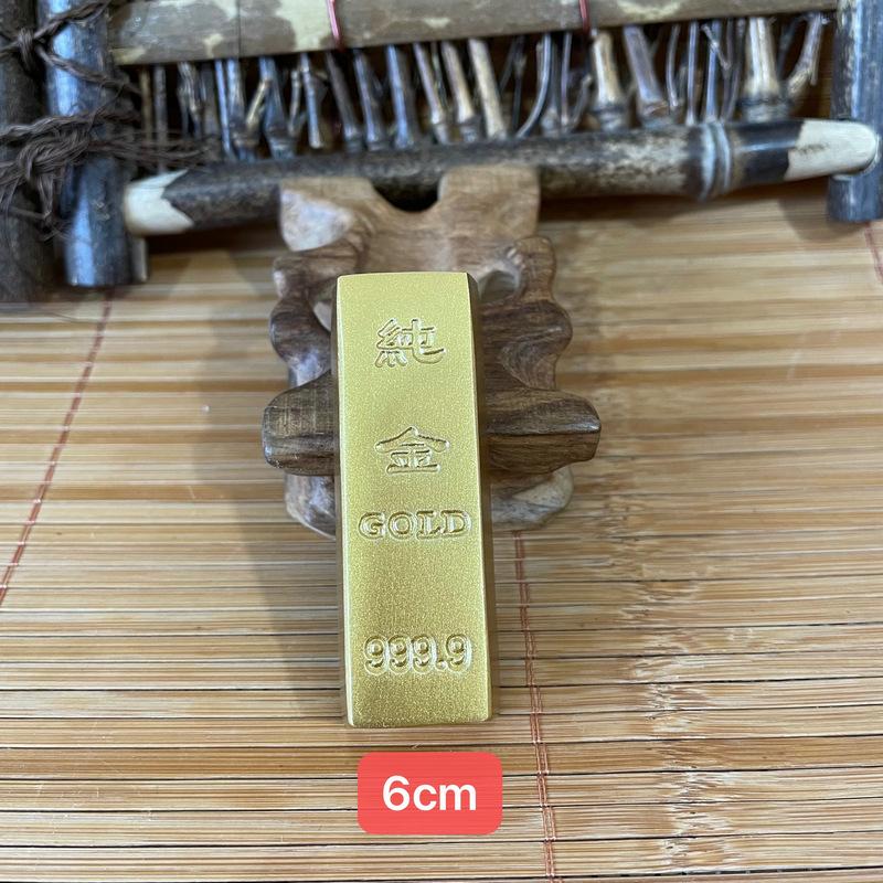 brass solid alluvial gold gold bar imitation gold pure copper craft decoration fake gold brick home crafts Specification drawing