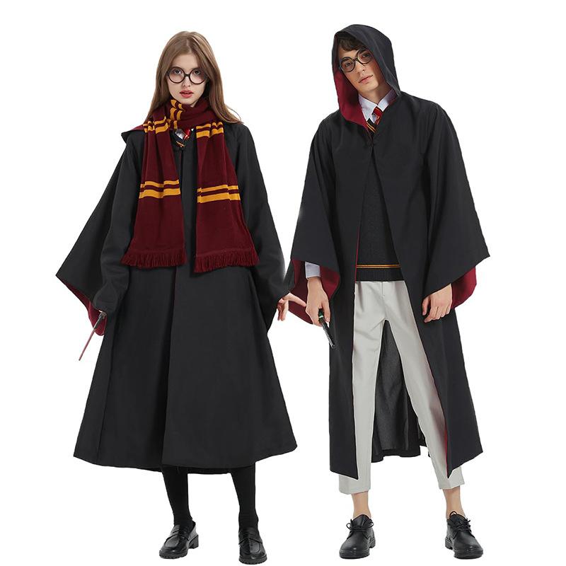 Cross-Border New Harry Potter Academy Robe Studio Magic Robe Cos Clothing Halloween Cospy Performance Costume Specification drawing