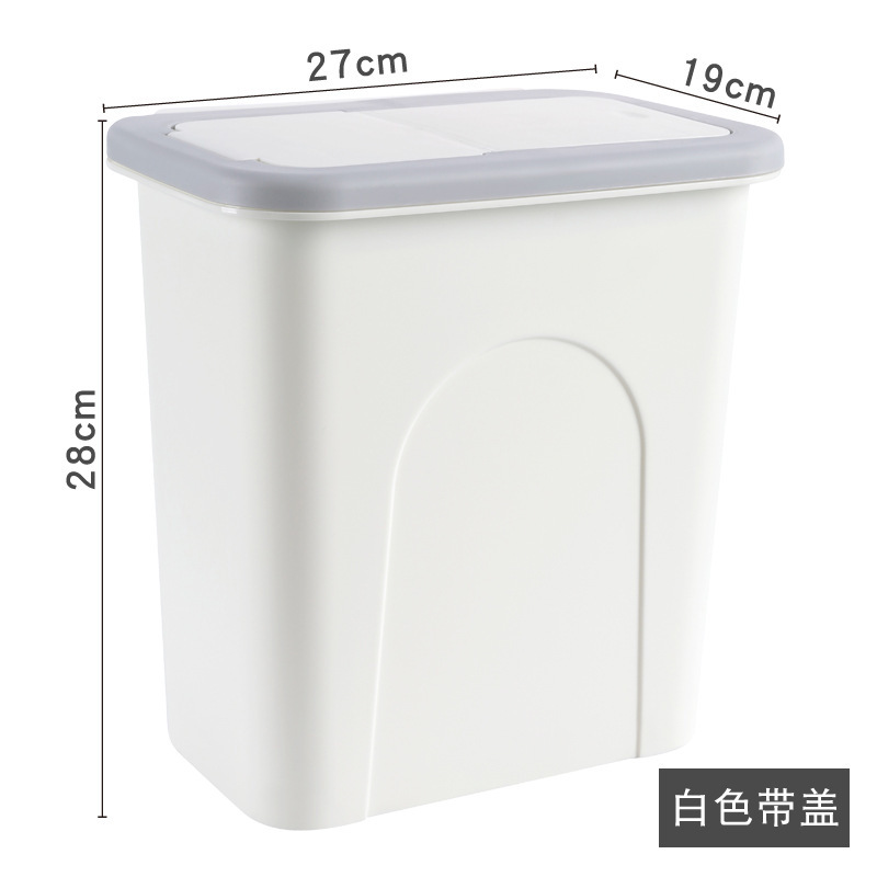 W71-6004 Kitchen sliding lid trash can hanging vegetable peel Kitchen garbage collection pail Large trash basket undefined