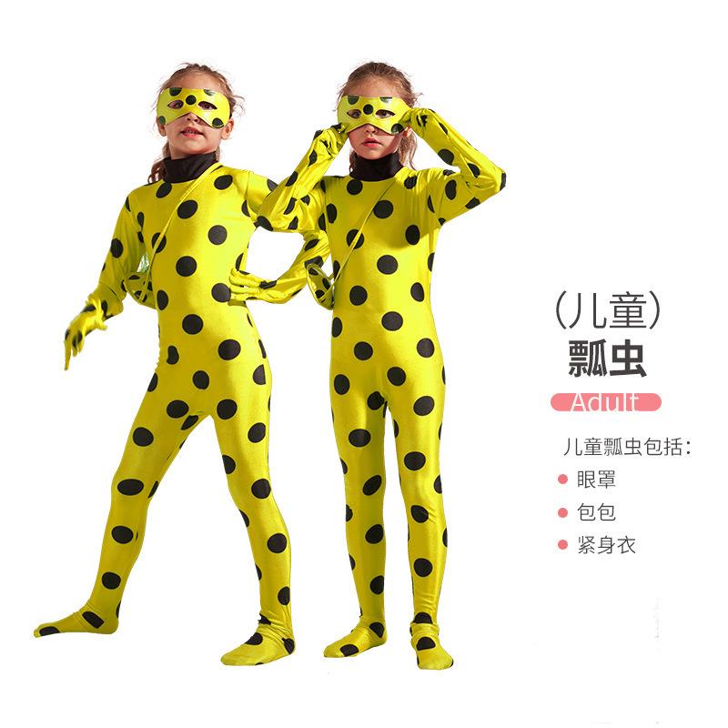 ladybug girl child adult stage play costume clothes reddy anime costume one-piece tight clothes Application Scenario