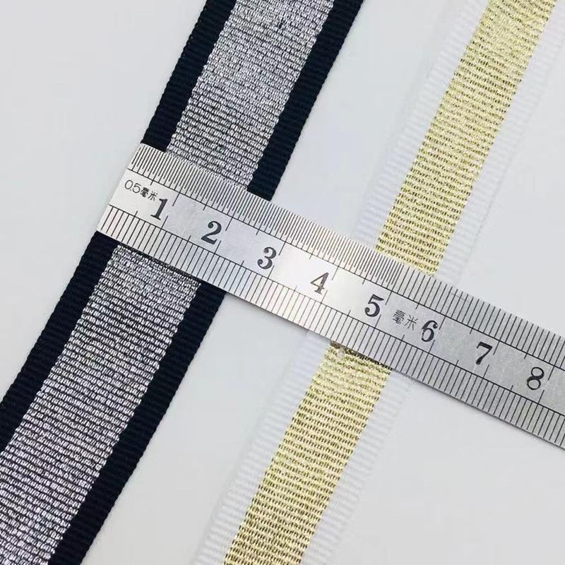 zhengfa in stock colorful onion ribbon wholesale gold silk stripe braid women's sandals accessories decoration ribbon Application Scenario