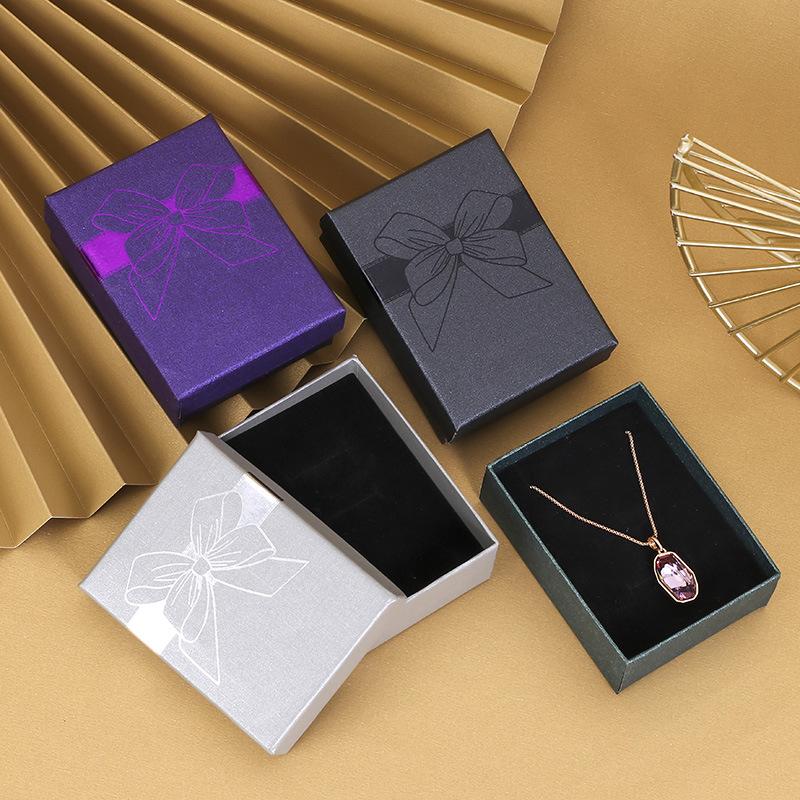 bow necklace box packaging gift box jewelry packaging jewelry box earrings eardrop box jewellery box