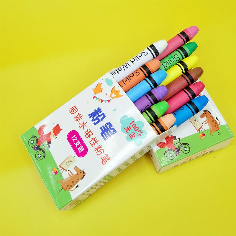 Water-Soluble Dust-Free Chalk Erasable Wet Children's Early Education Painting Graffiti Chalk Crayon Brush details Picture