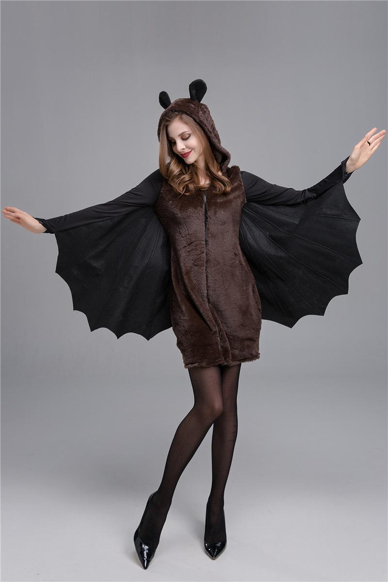 halloween dress up costume europe and america cross border women's clothing halloween costume horror bat ghost costume party performance wear details Picture