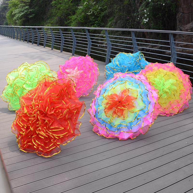 factory direct sales adult costume umbrella gauze performance craft umbrella dance props chinese peony umbrella one piece dropshipping details Picture