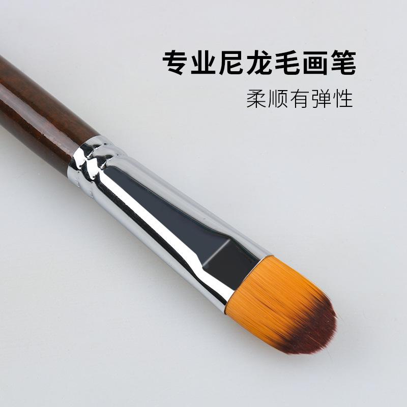 Factory Direct Sales Single hazelnut-Shaped Nylon Brush 13 Bulk Independent Packaging Watercolor Water Chalk Set Acrylic Specification drawing