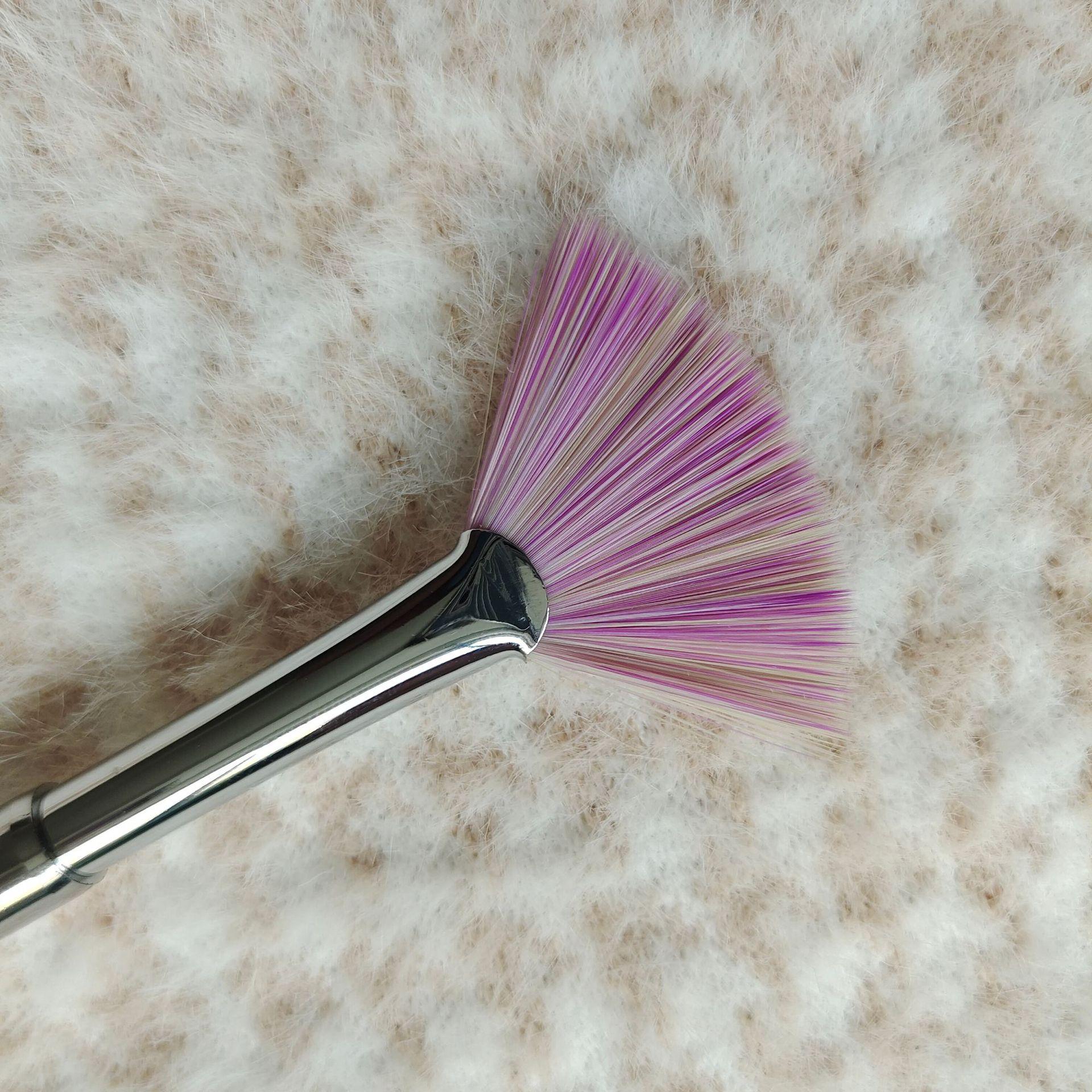 manicure fan-shaped gradient coloring pen fluoresent marker shake chalk face powder blooming makeup brush single nail brush tools Specification drawing