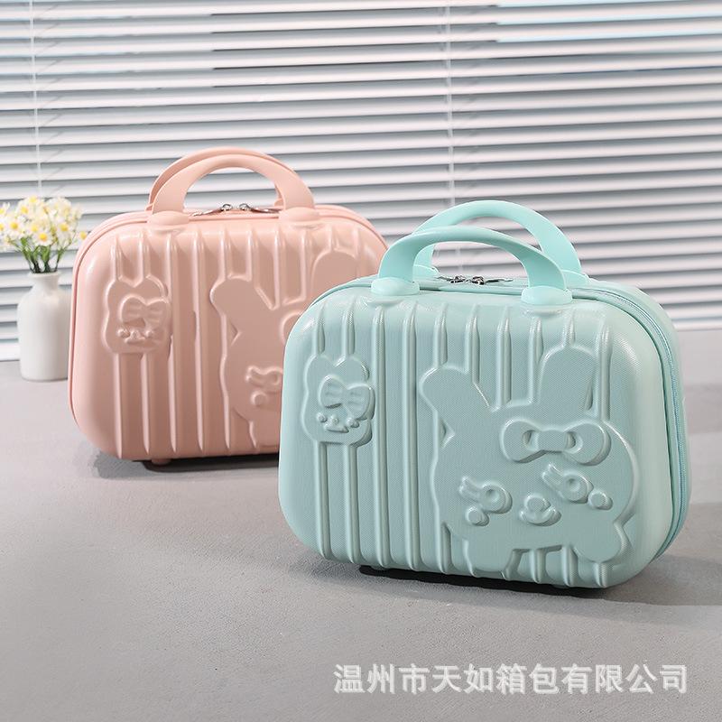 cartoon 14-inch hand gift cosmetic case portable box lightweight small suitcase storage cosmetic bag suitcase wholesale