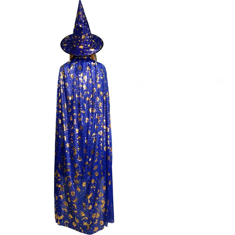 Halloween Cloak Children Adult Makeup Costume Props Gilding Pumpkin Cloak Witch Witch Cloak Robe Item Picture