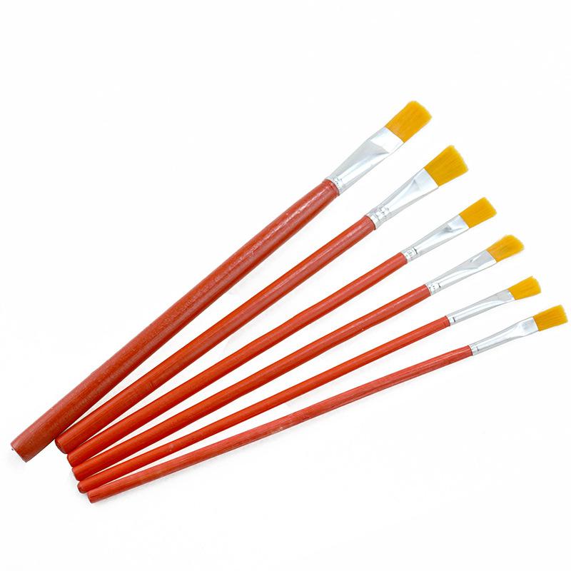 nylon hair red rod oil brush for children acrylic paint water chalk watercolor pen set art painting paint pen Item Picture