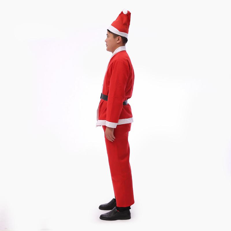factory direct sales christmas costume christmas men's clothes santa claus dress up clothes christmas suit 5 piece set Specification drawing