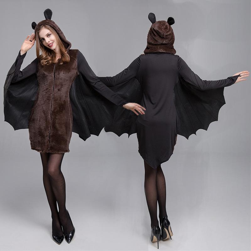 halloween dress up costume europe and america cross border women's clothing halloween costume horror bat ghost costume party performance wear full figure