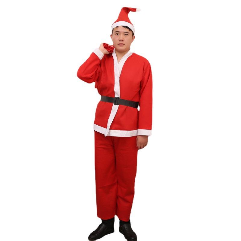 factory direct sales christmas costume christmas men's clothes santa claus dress up clothes christmas suit 5 piece set Item Picture