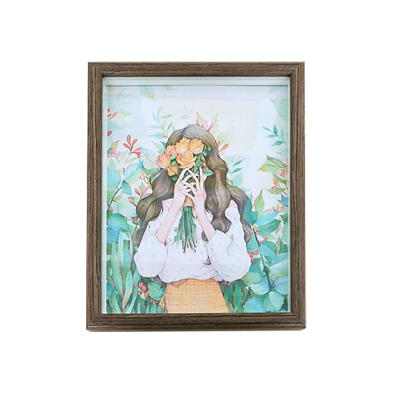 相框/相框摆台/塑胶相框/相框玻璃/实木画框40x70白底实物图