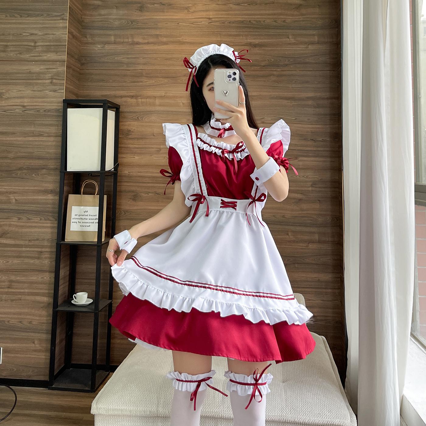 miracle's warmness travel around the world wine sweetheart maid costume lolita cute maid ware cosplay hand game Application Scenario