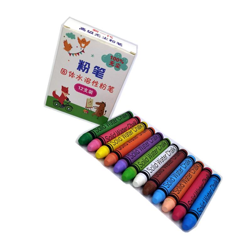 Water-Soluble Dust-Free Chalk Erasable Wet Children's Early Education Painting Graffiti Chalk Crayon Brush Item Picture