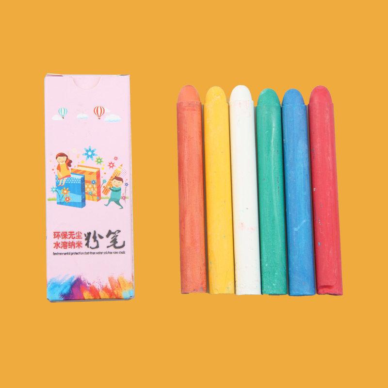 Chalk Color Dust-Free Children's Water-Soluble Non-White Environmental Protection Kindergarten Blackboard Graffiti Household Brush Manufacturer Item Picture