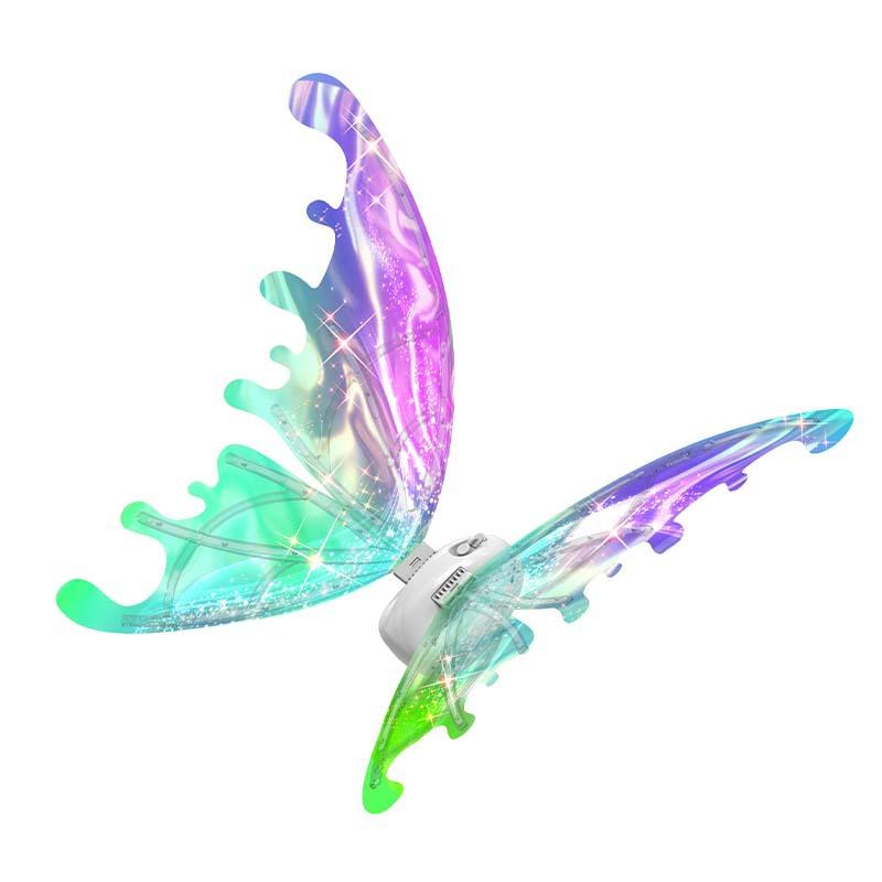 Children Girl Light-Emitting Butterfly Electric Wing Toy Music Elf Wing Christmas Performance Costume and Accessories Wholesale Item Picture