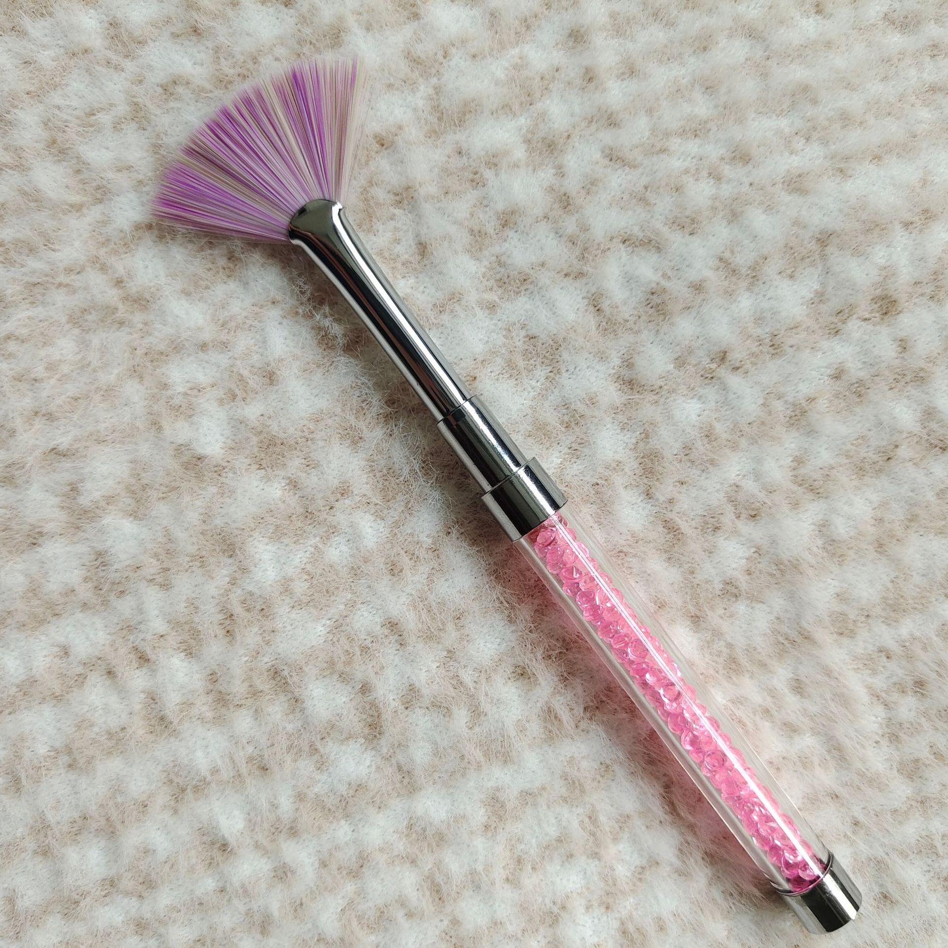manicure fan-shaped gradient coloring pen fluoresent marker shake chalk face powder blooming makeup brush single nail brush tools Application Scenario