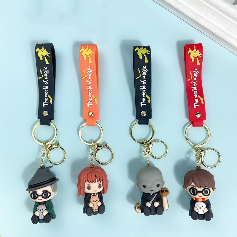 Creative Cartoon Harry Potter Keychain Cute Harry and Harry Voldemort Key Chain Men and Women Handbag Pendant
