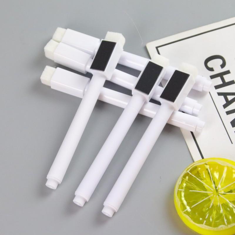 with brush head white liquid chalk blackboard pen with magnetic erasable dust-free environmentally friendly led light board pen water-based fluorescent pen details Picture