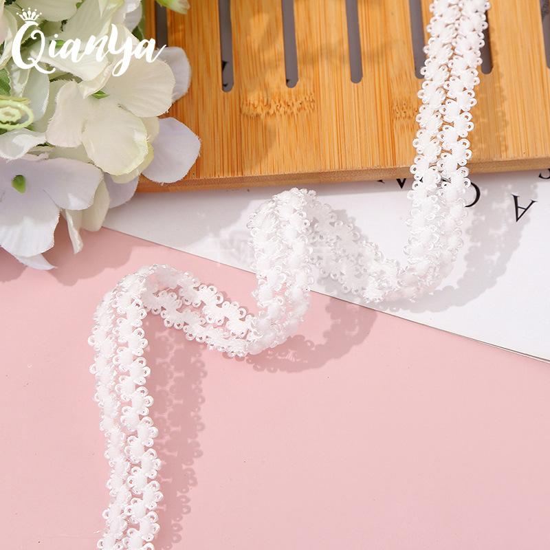 1.5cm double row crown fish silk colorful nylon lace gold white background headwear hair accessories decorative accessories wholesale details Picture
