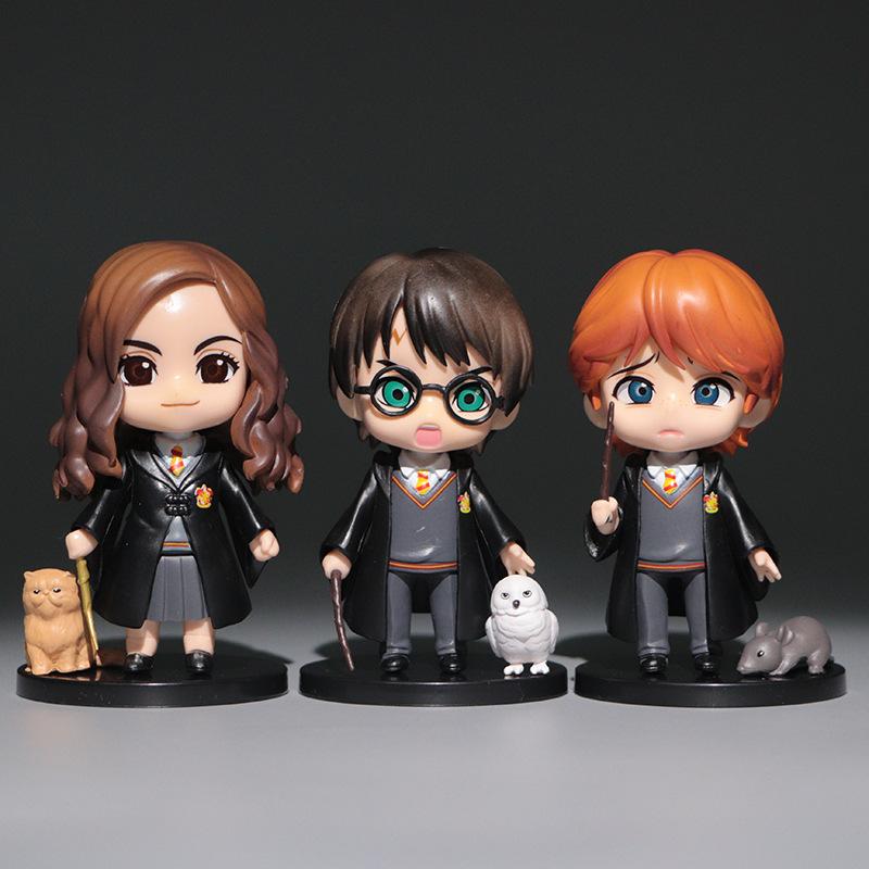 3 harry potter garage kits ornaments harry potter protonic ron figurine garage kits model car decoration cake decoration