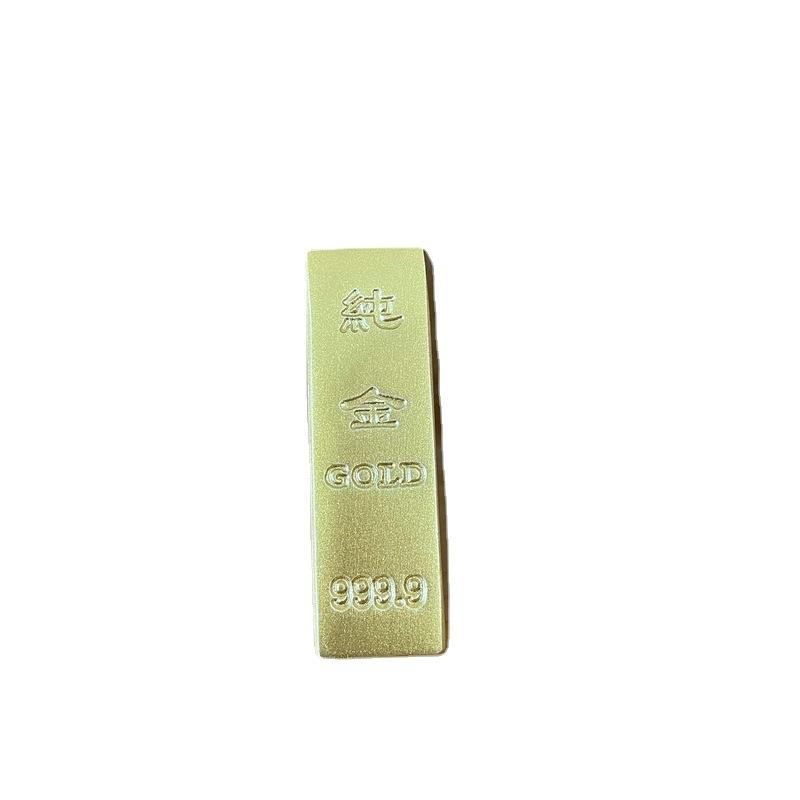 brass solid alluvial gold gold bar imitation gold pure copper craft decoration fake gold brick home crafts Item Picture