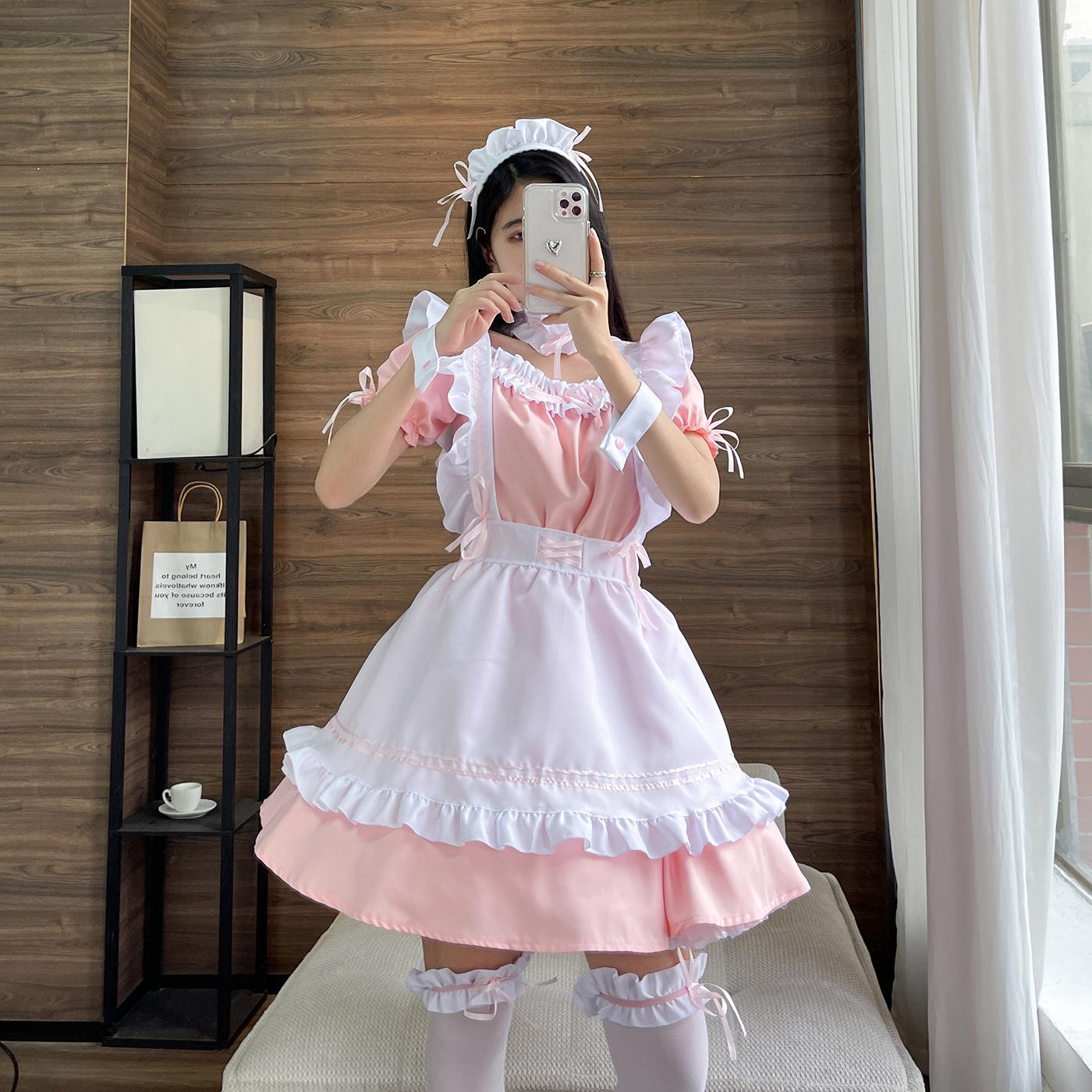 miracle's warmness travel around the world wine sweetheart maid costume lolita cute maid ware cosplay hand game details Picture