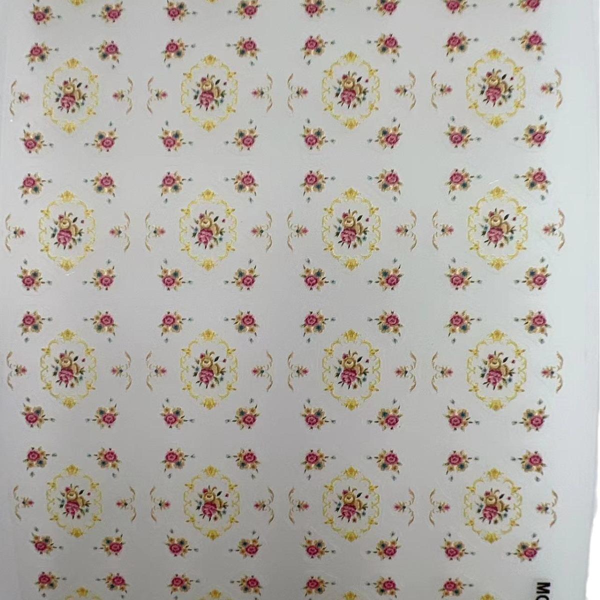 rose nail art new craft thin tough rococo flower nail sticker back glue fingernail decoration manicure ornamental flowers Item Picture