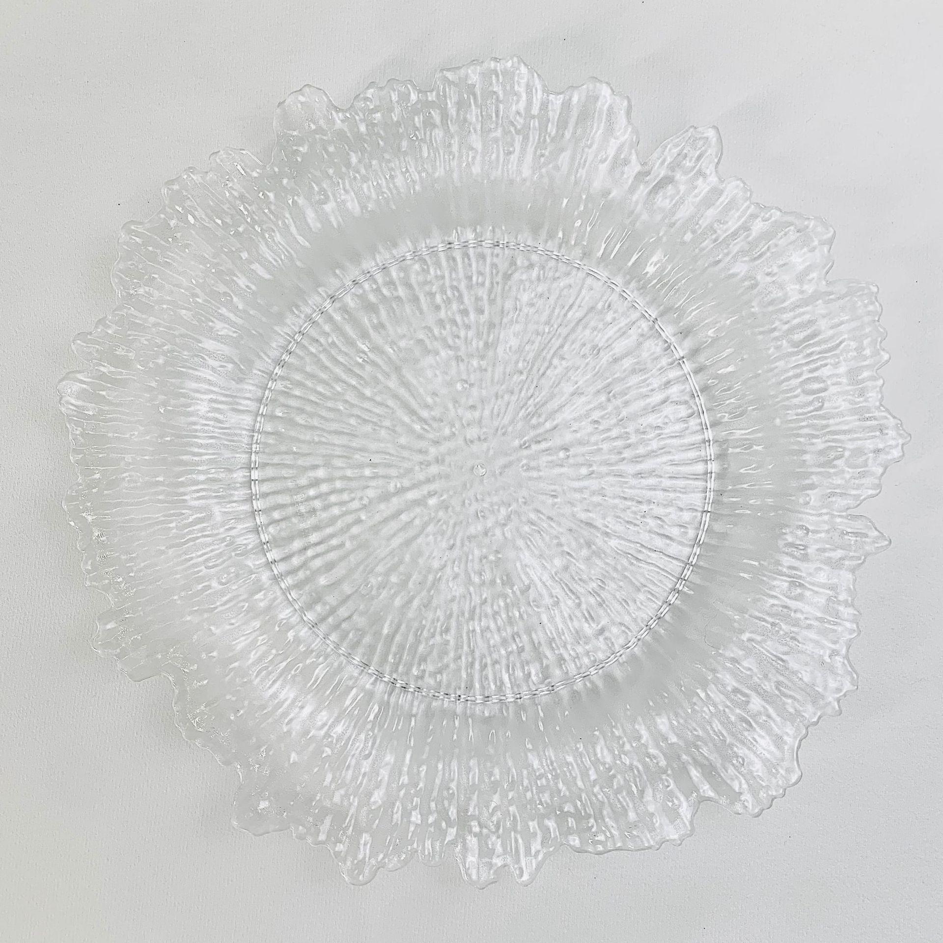 fruit plate banquet plate european-style household light luxury western food decorative tray lace plate electroplating spray paint transparent craft Specification drawing